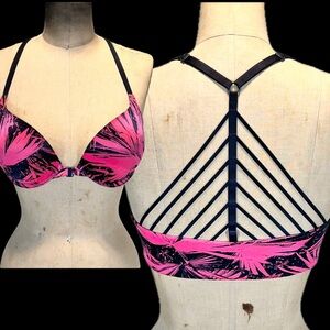 Victorias Secret Very Sexy Push-Up bra 34C strappy back‎ tank top layer bralette
